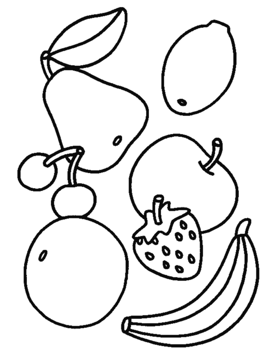 Fruit For Breakfast Coloring Page