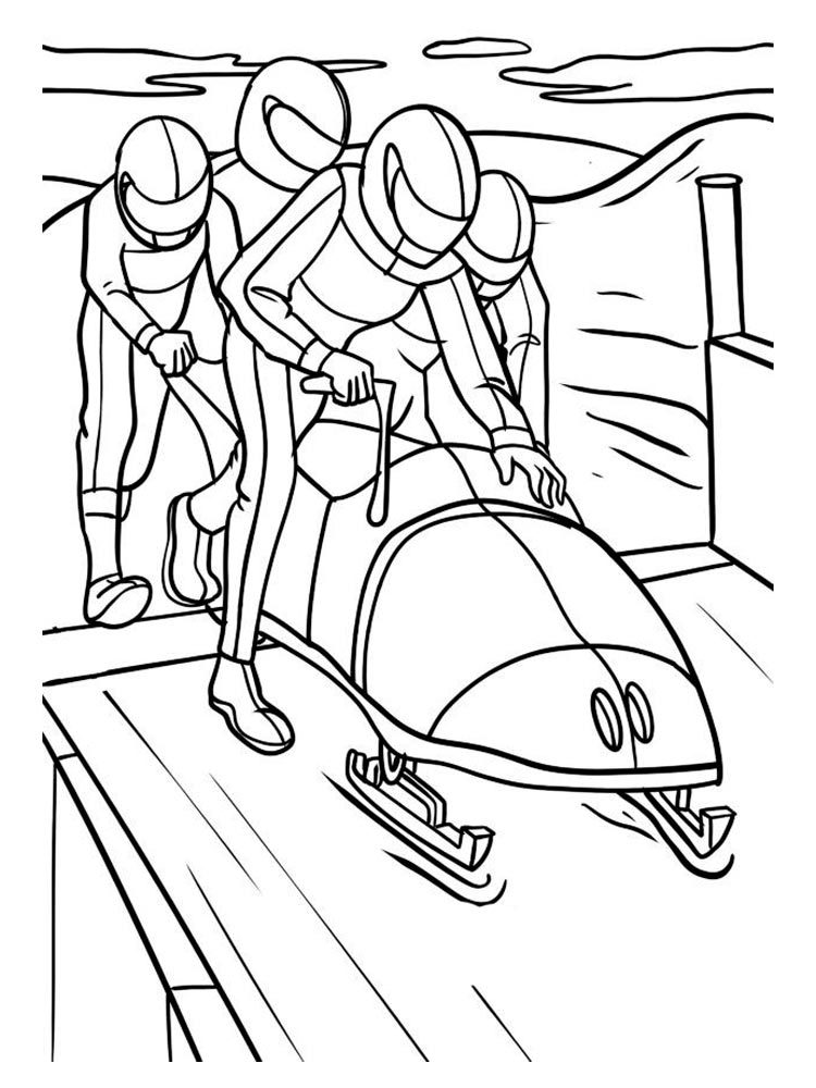 Loading Bobsled Coloring Page