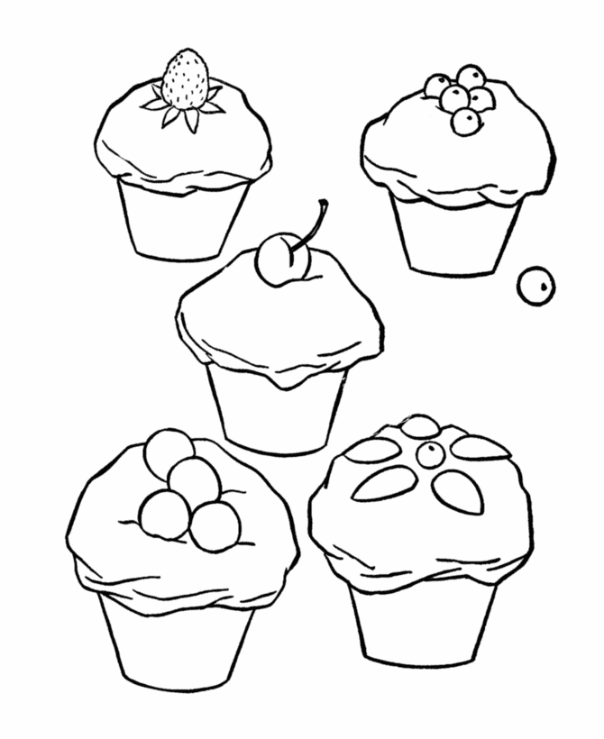 Muffins Coloring Pages