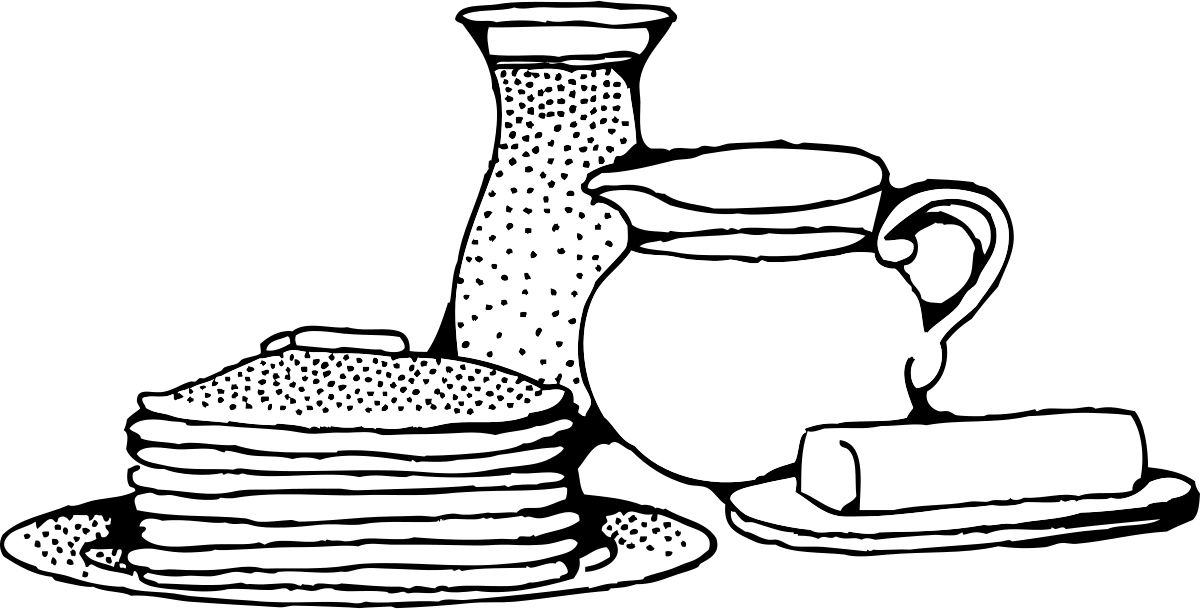 Pancake Breakfast Coloring Page