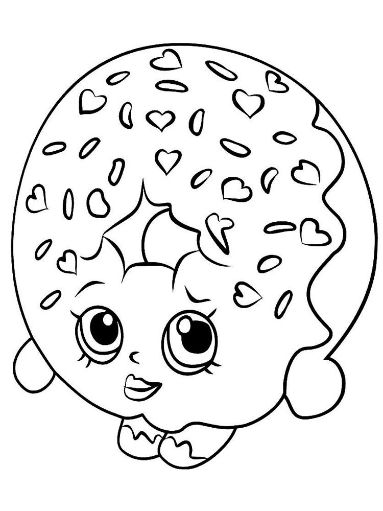 Shopkins Donut Coloring Page