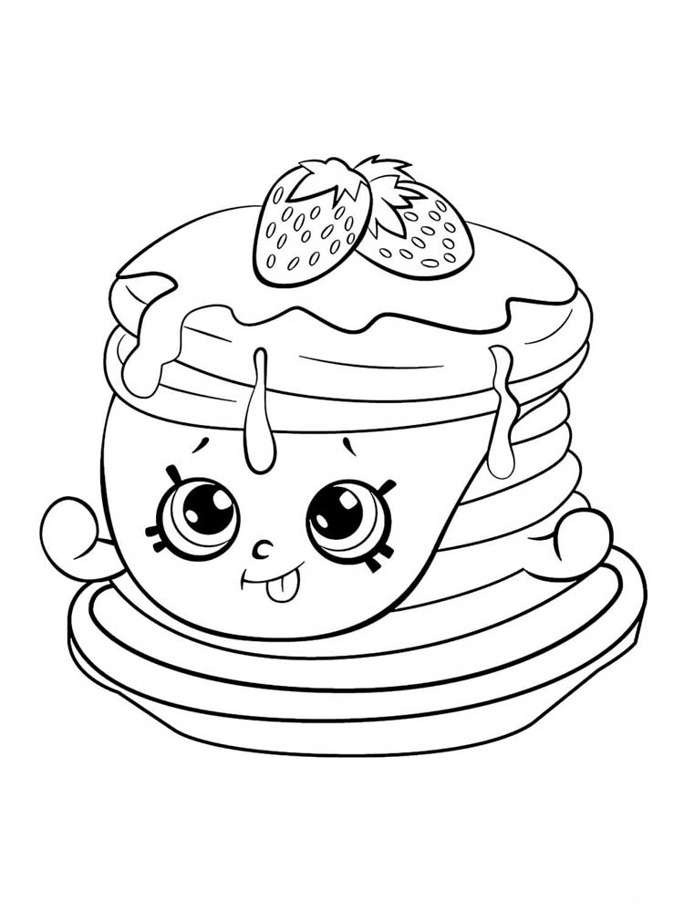 Shopkins Pancake Coloring Page