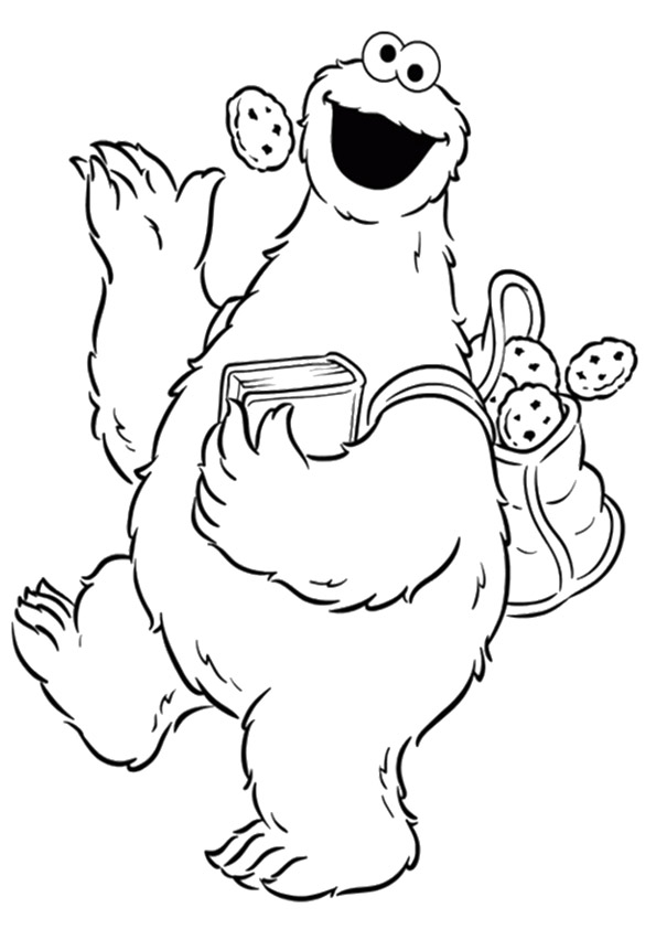 Backpack Of Cookies Coloring Page