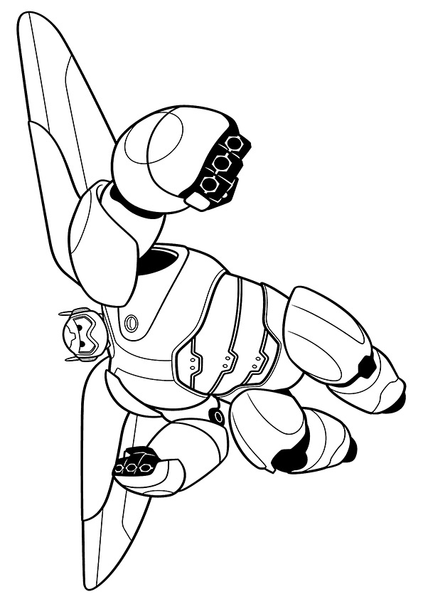 Baymax Superhero Coloring Page