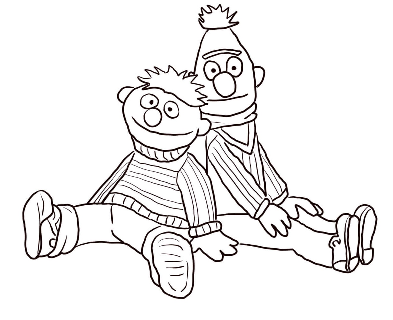 Bert And Ernie Coloring Pages
