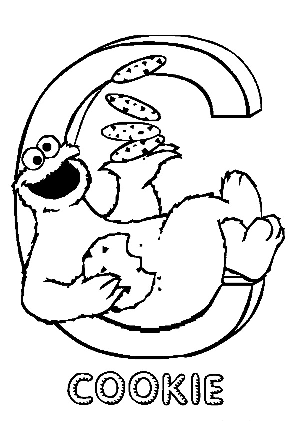 C Is For Cookie Coloring Page