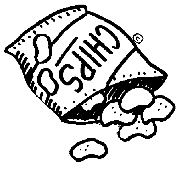 Chips Bag Coloring Page