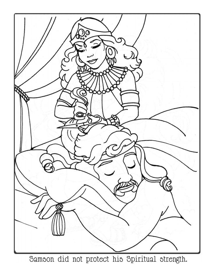 Delilah Bible Coloring Page