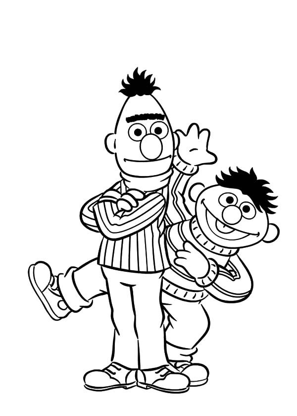Ernie And Bert Coloring Page