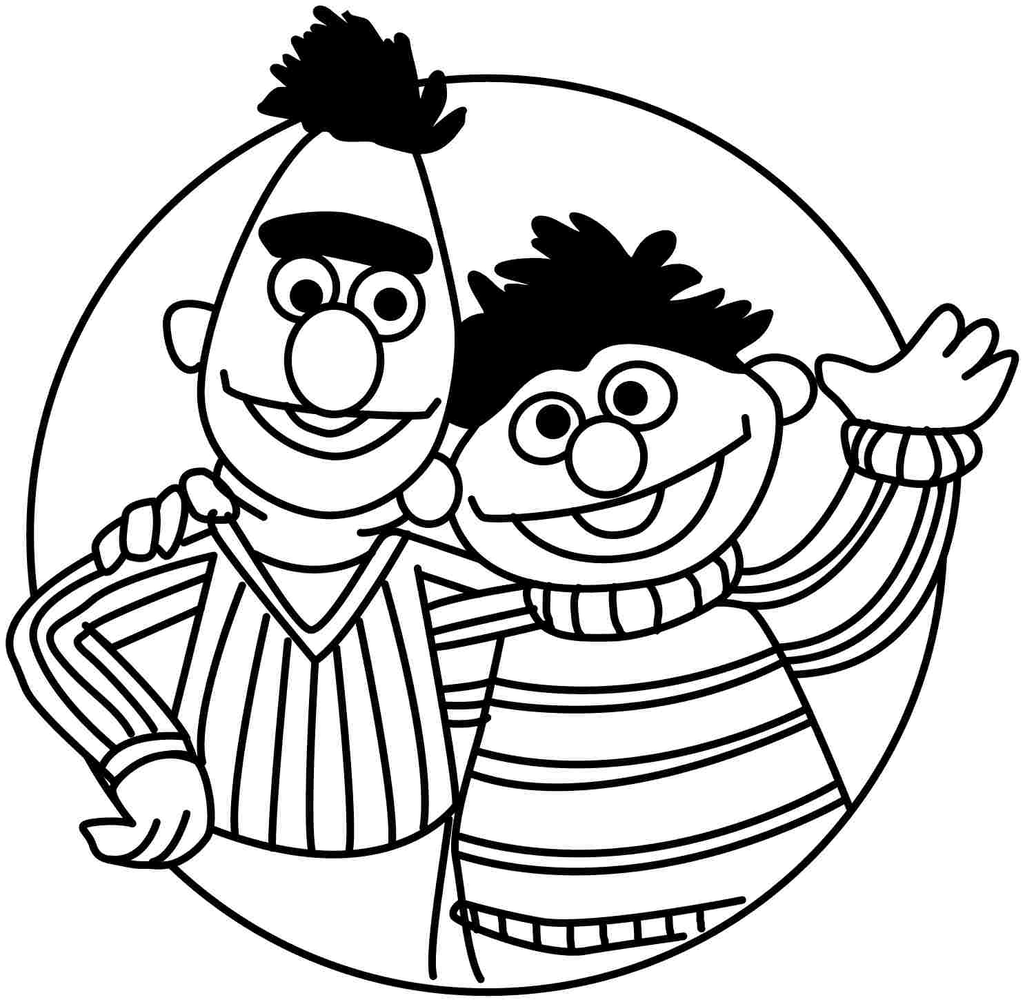 Bert and Ernie Coloring Pages.