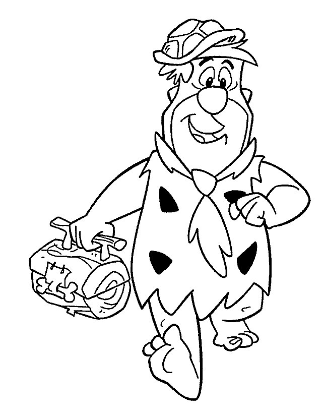 Fred Flinstone Coloring Page