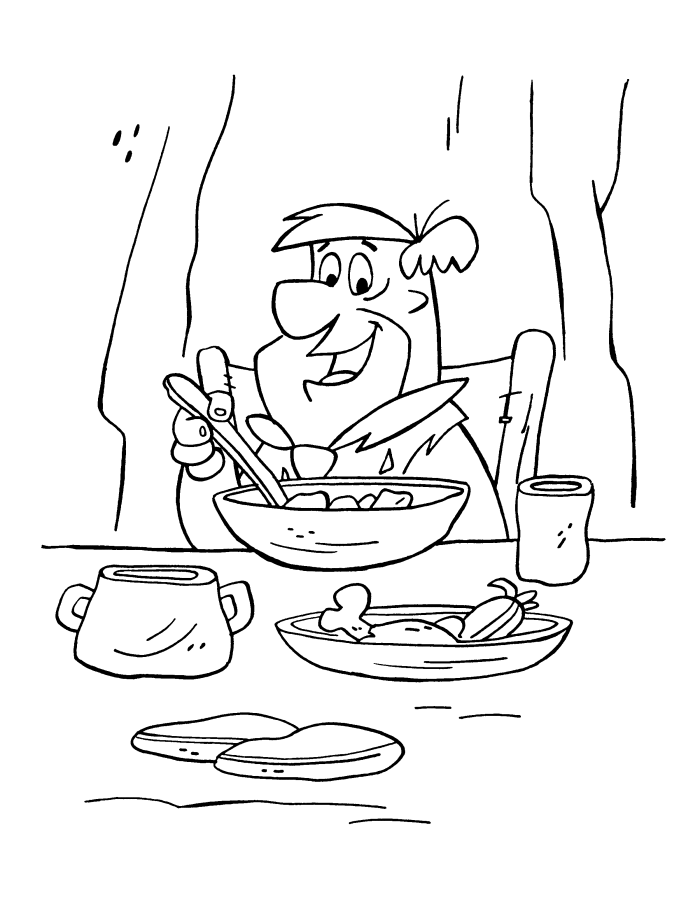 Fred Flinstone Coloring Pages