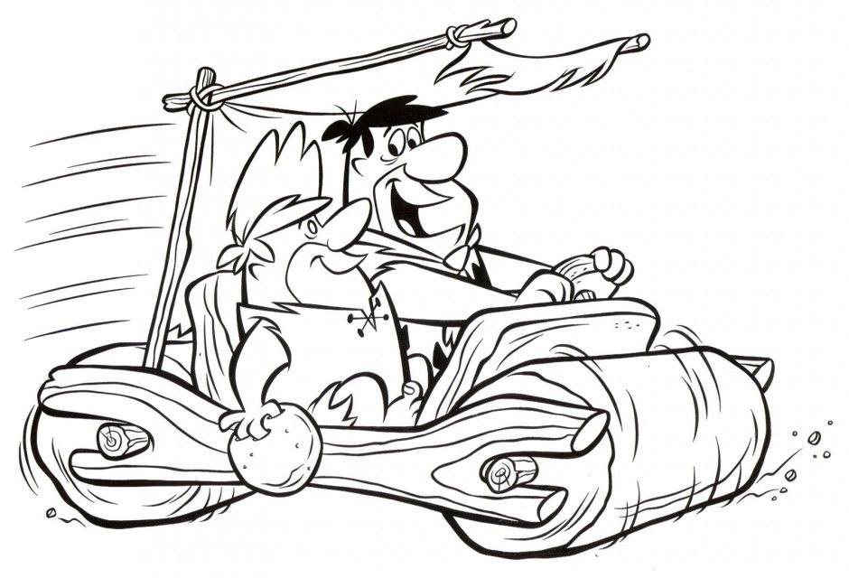 Fred And Barney Flinstones Coloring Pages