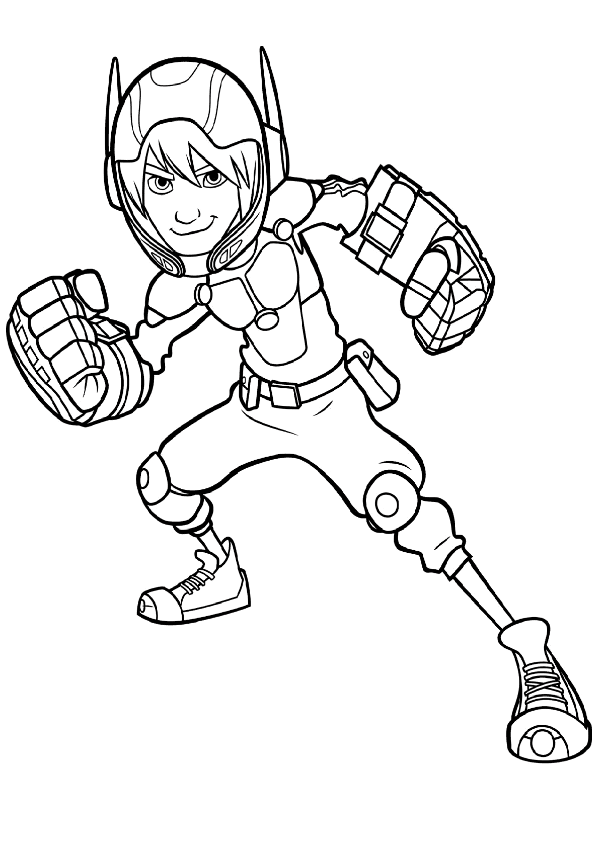 Hiro Superhero Coloring Page