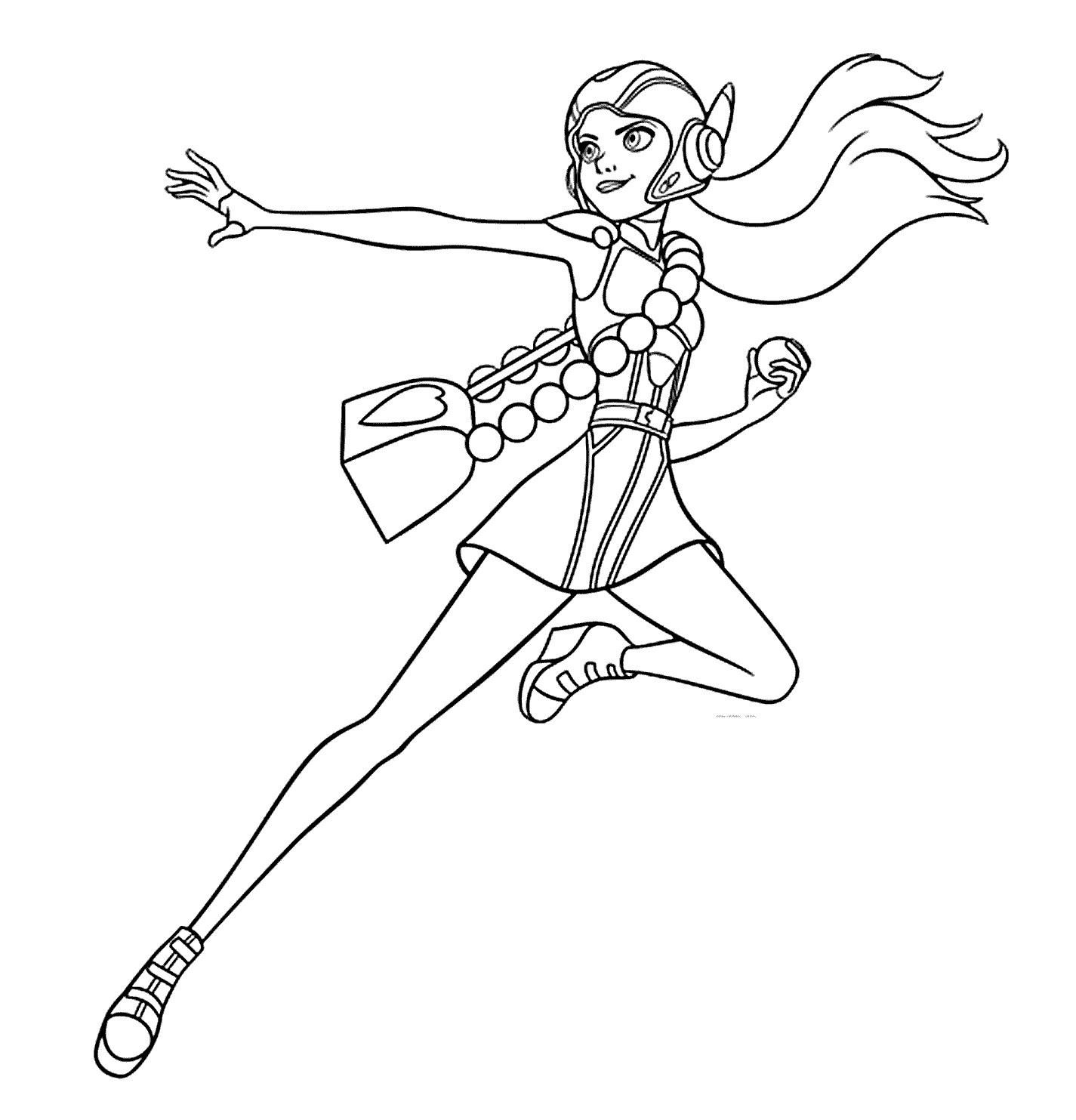 Honey Lemon Big Hero 6 Coloring Page