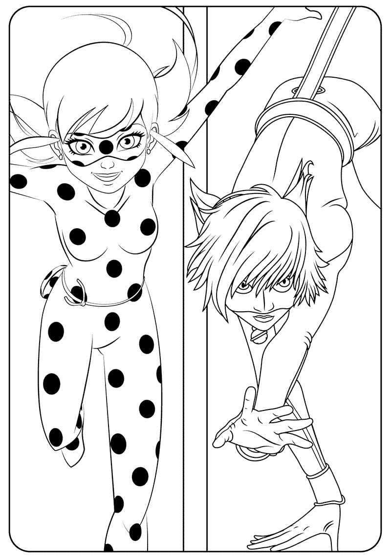 Miraculous Ladybug Character Coloring Page