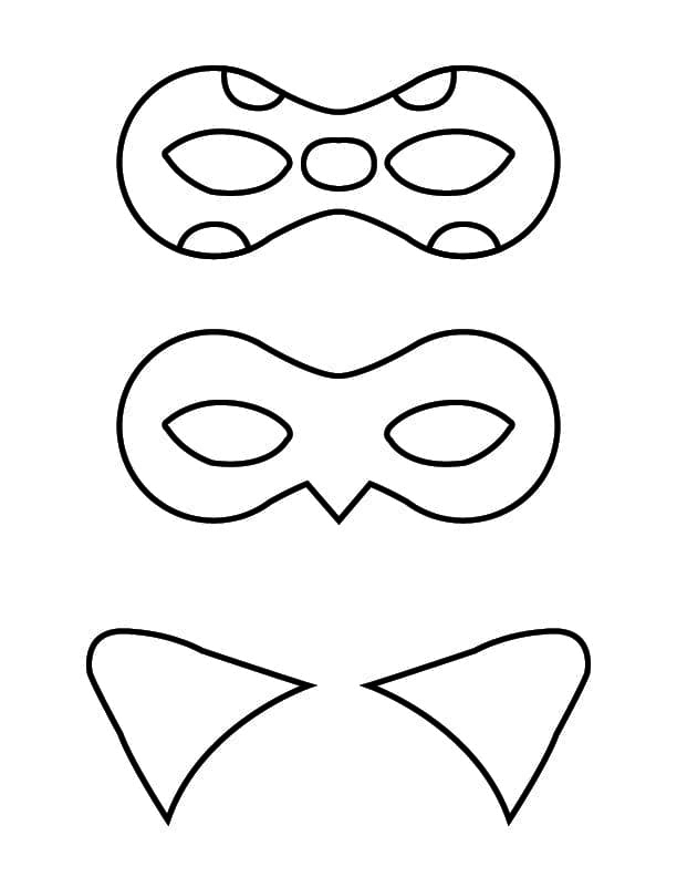 Miraculous Ladybug Mask Coloring Page
