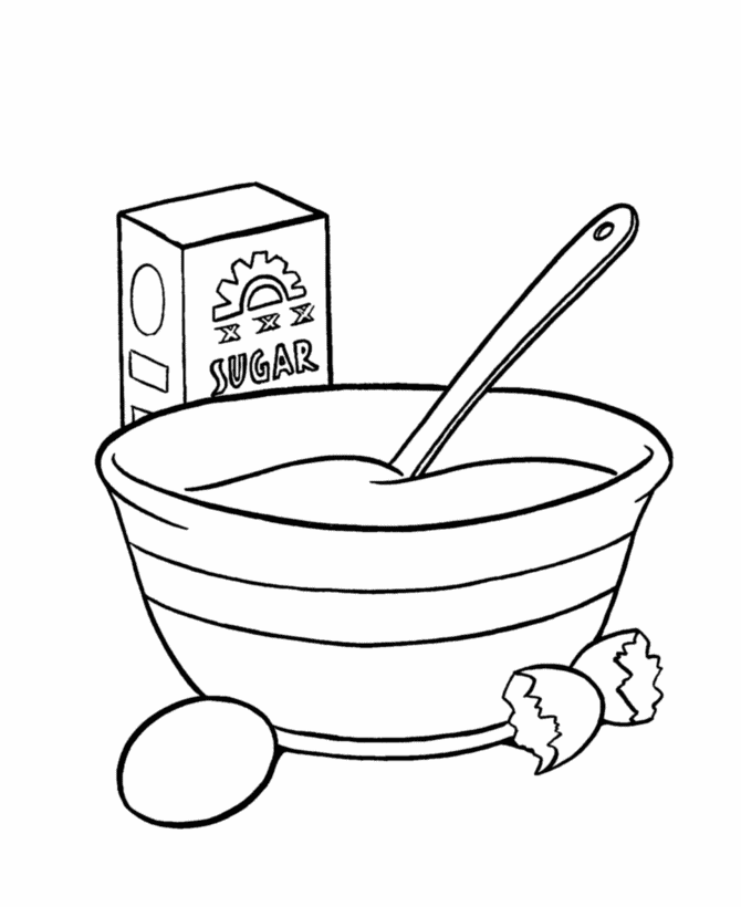 Mixing Bowl Coloring Page