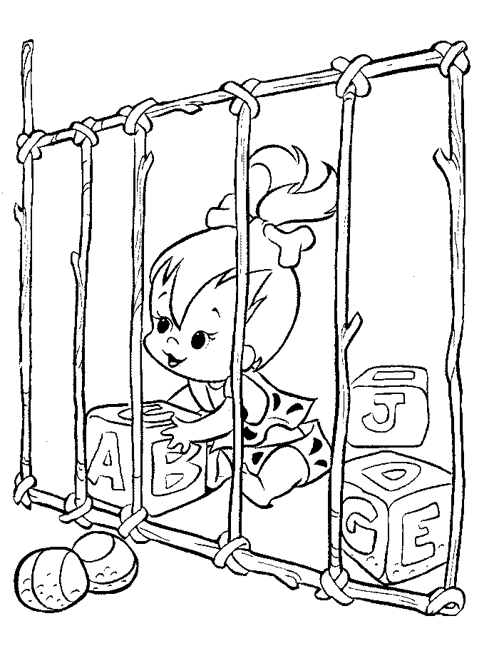 Pebbles Flinstones Coloring Pages