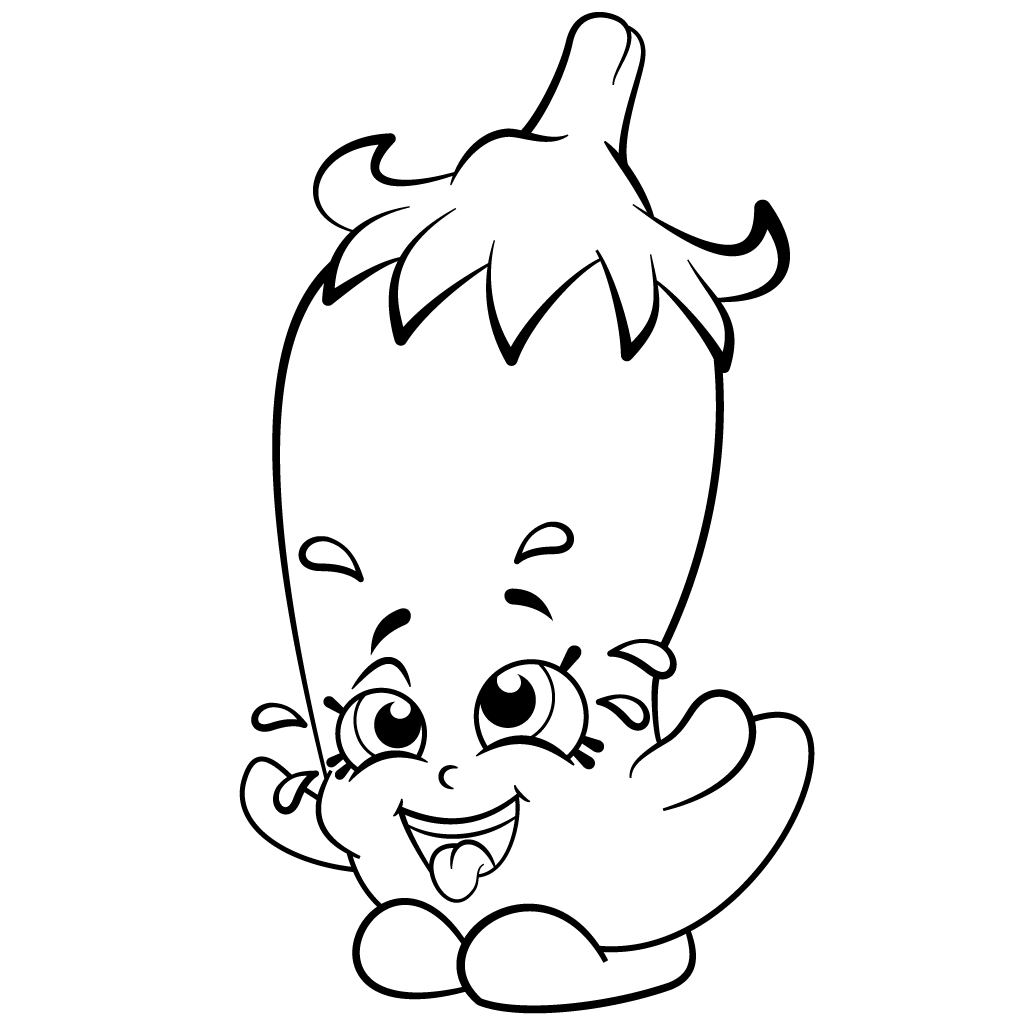 Pepper Cartoon Coloring Page