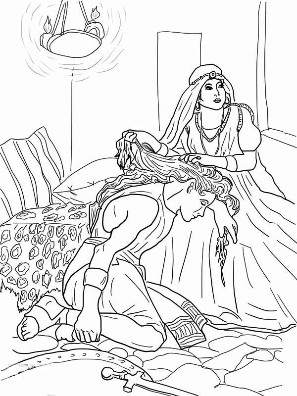 Sampson And Delilah Coloring Pages