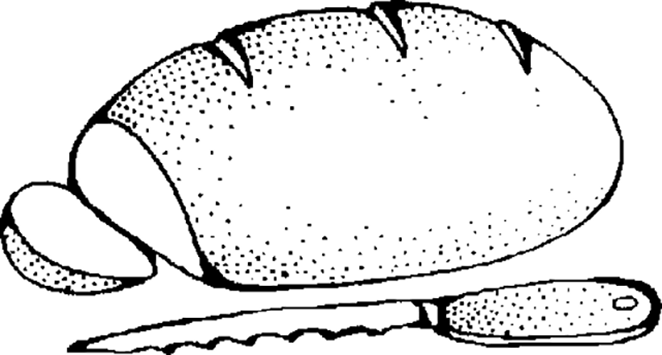 Sliced Baked Bread Coloring Page