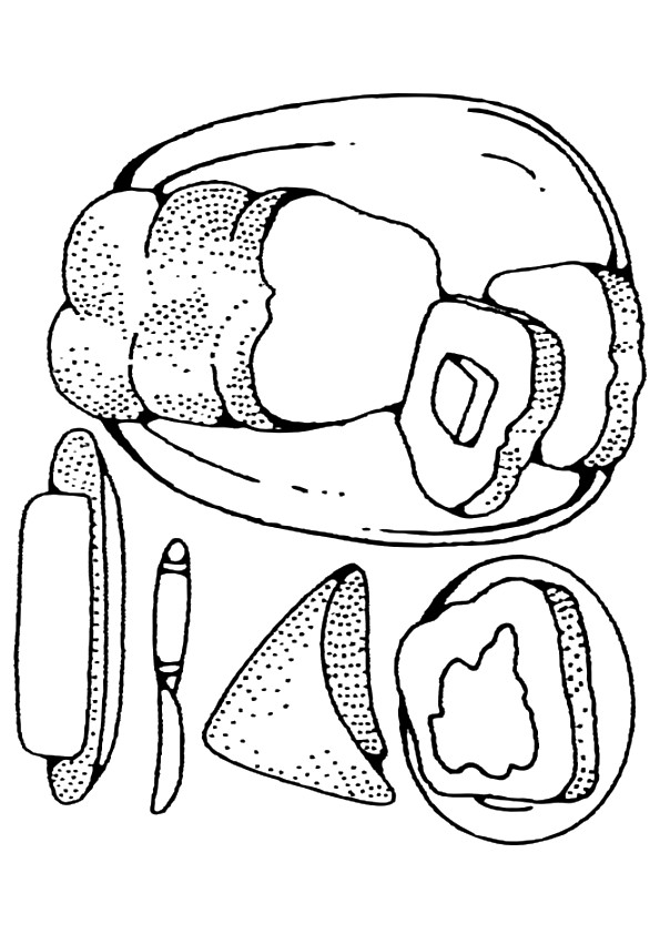 Sliced Bread Loafs Coloring Page