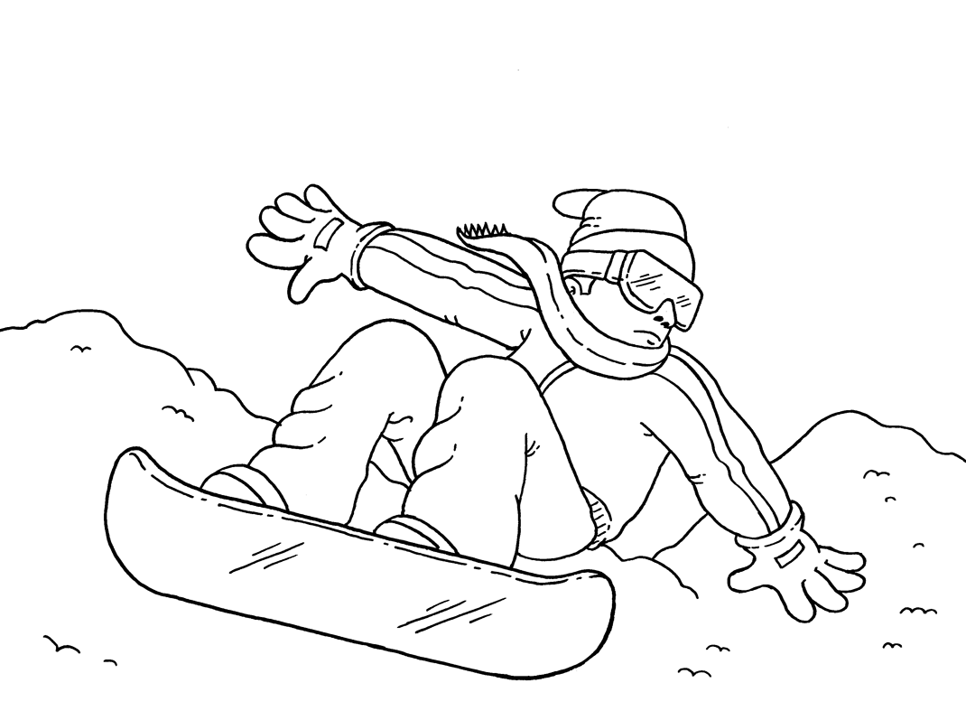 Snowboarder Coloring Page