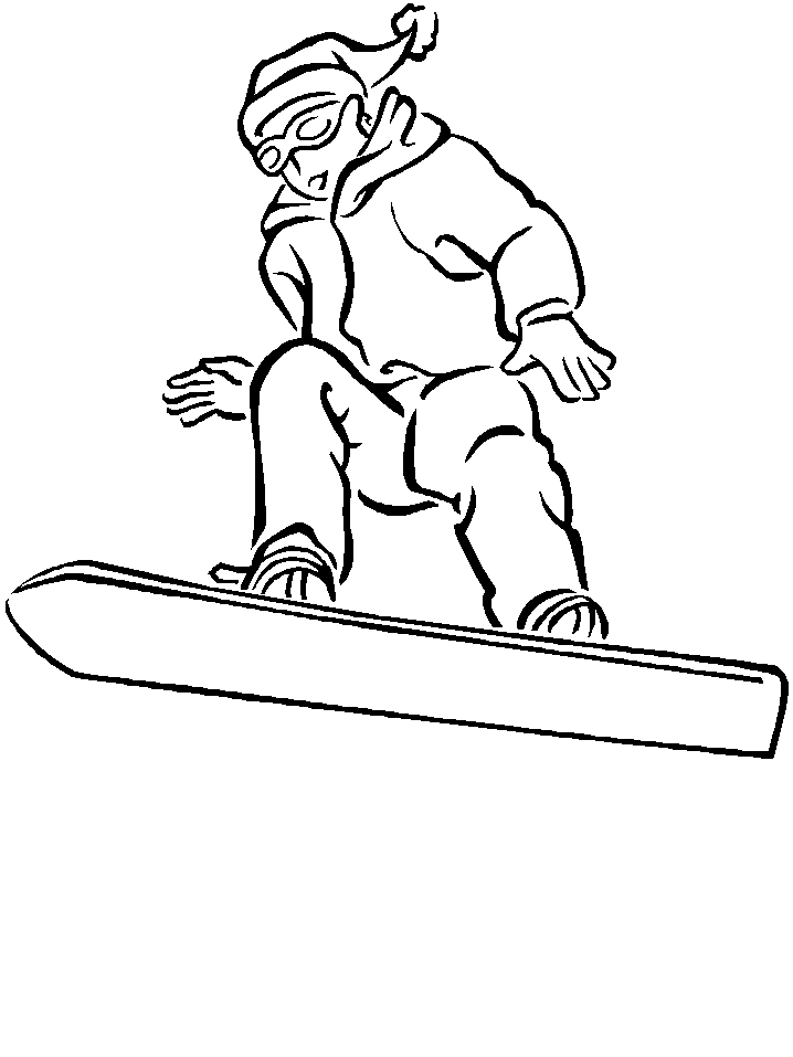 Snowboarding Air Coloring Page