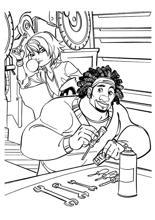 Wasabi Big Hero 6 Coloring Page