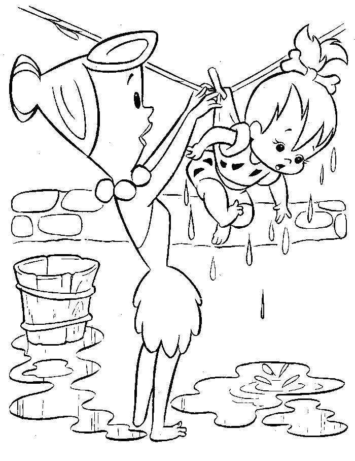 Wilma Flinstone Coloring Page