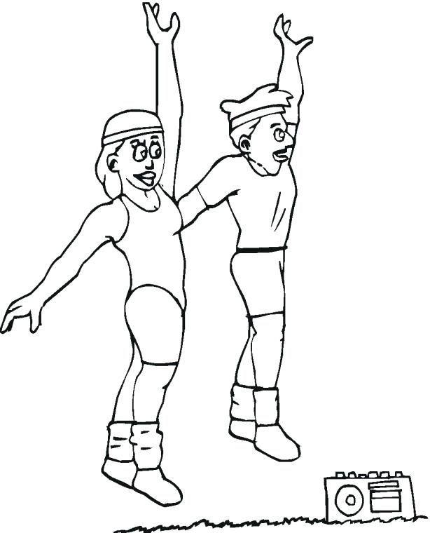 Aerobics Coloring Page