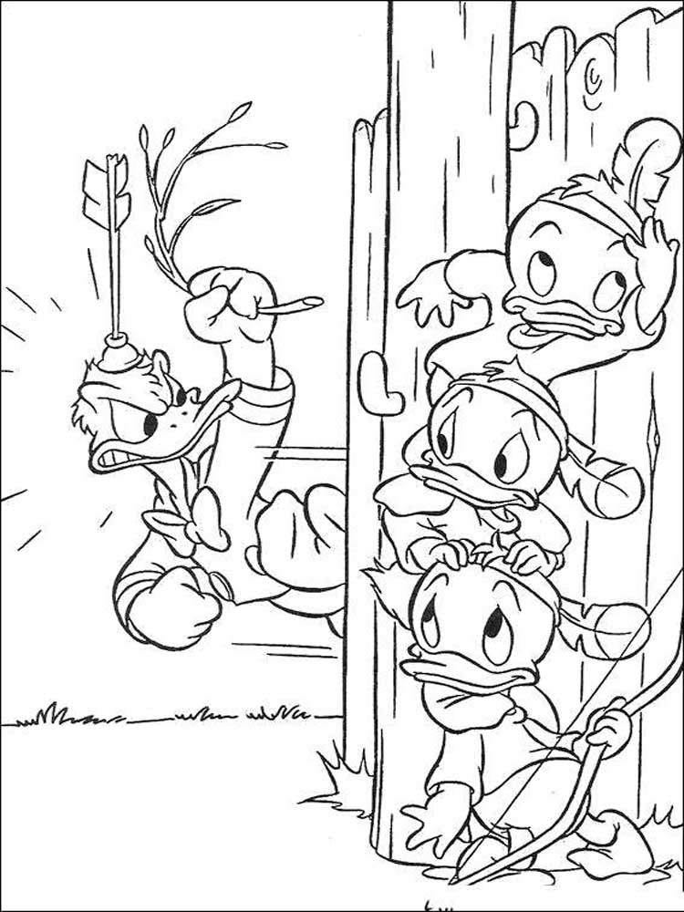 Angry Ducktales Coloring Page