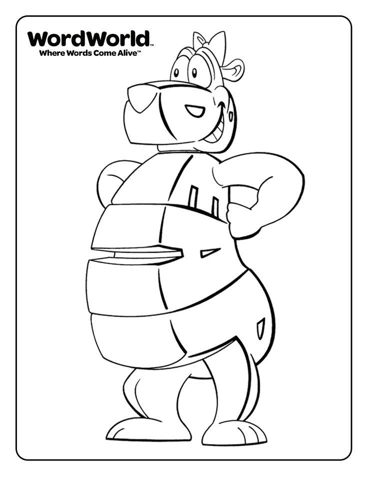 Bear Word World Coloring Pages