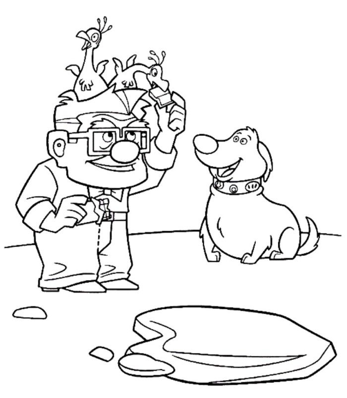 Carl And Dug Up Coloring Pages