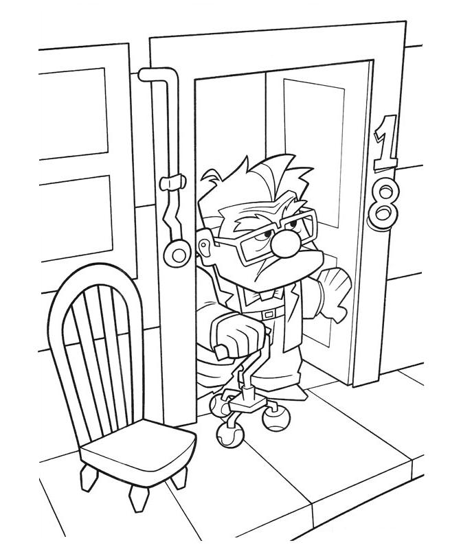 Carl At His House Coloring Page