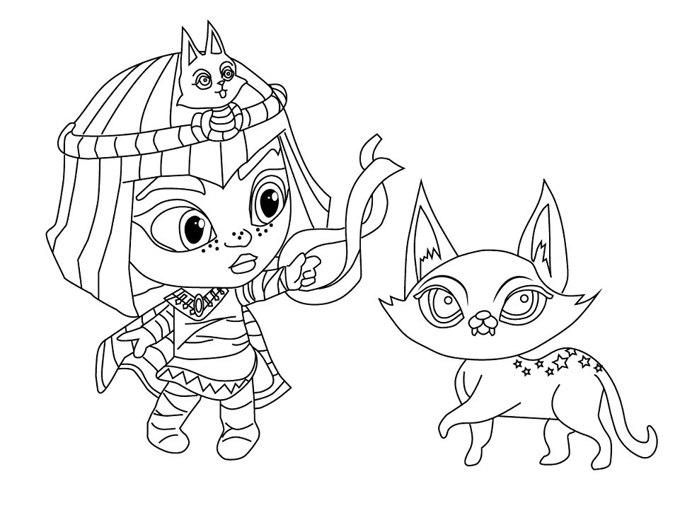 Cleos Cat Super Monsters Coloring Pages