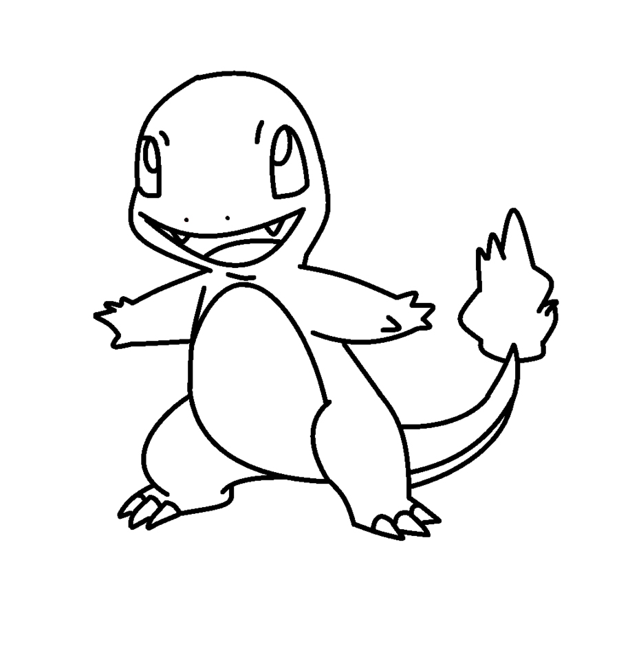 Cute Charmander Coloring Pages