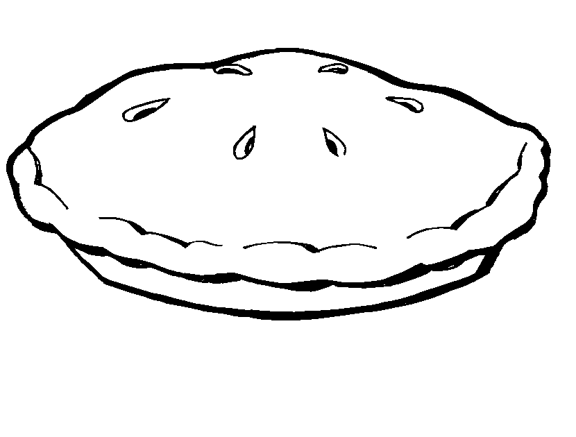 Easy Apple Pie Coloring Page