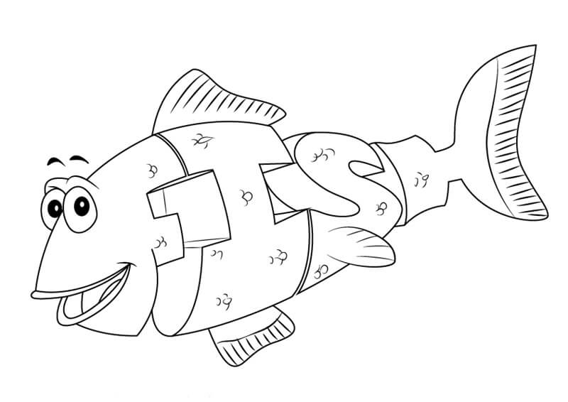 Fish Word World Coloring Pages