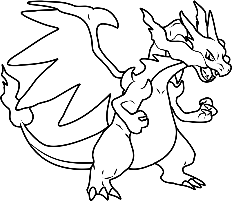 Flaming Charizard Coloring Pages