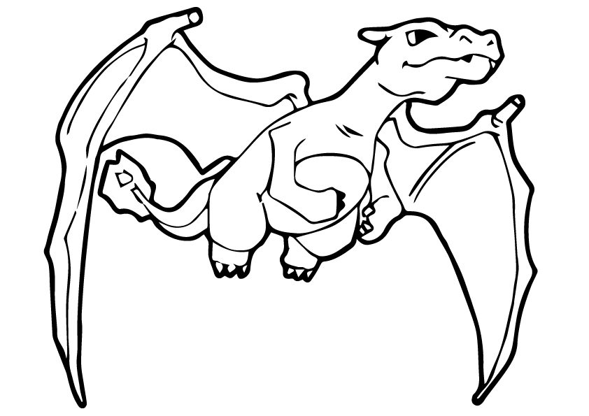 Flying Charizard Coloring Pages
