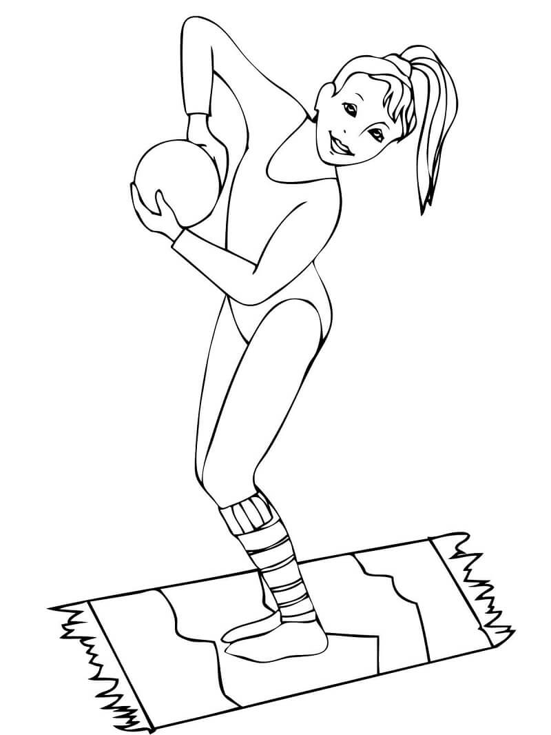 Girl Exercising Coloring Pages