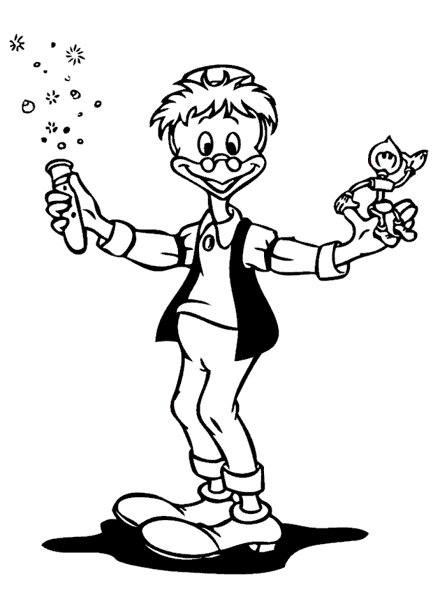 Gyro Gearloose Ducktales Coloring Page