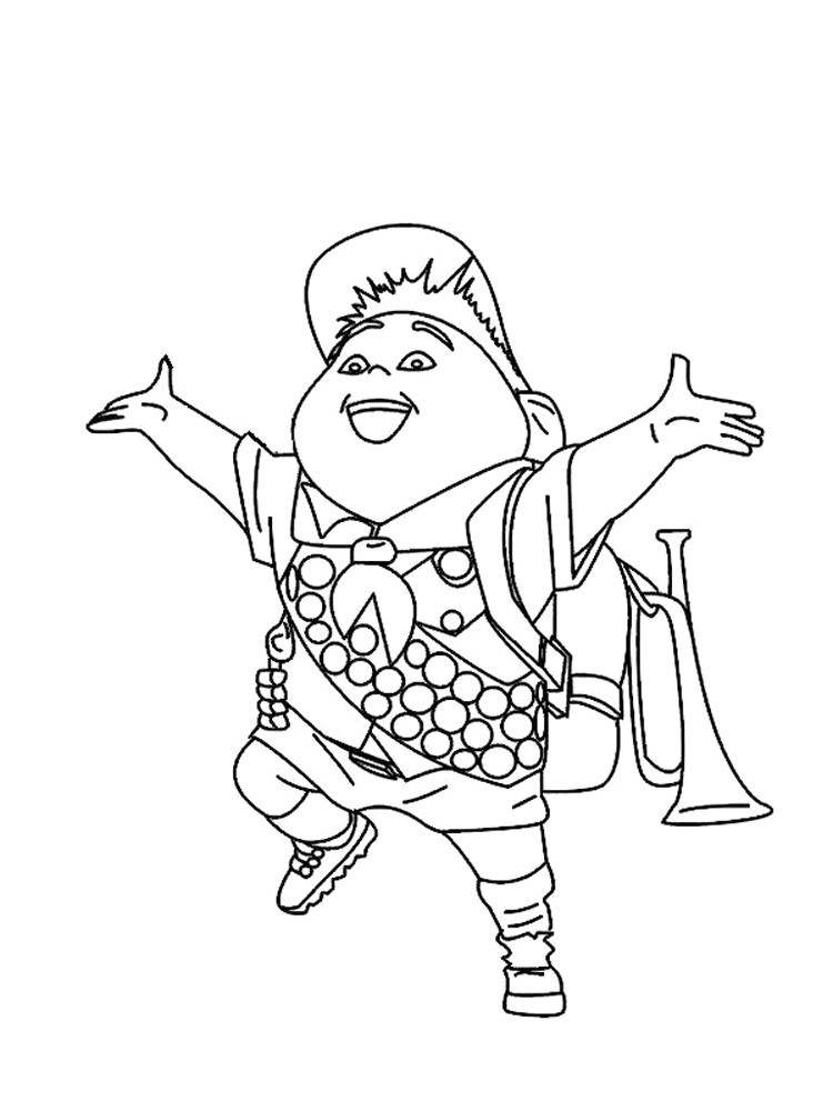 Happy Russell Up Coloring Page