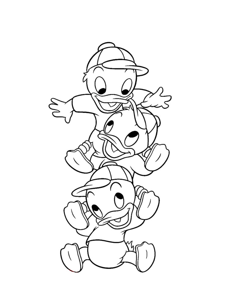 Huey Dewey Louie Ducktales Coloring Pages