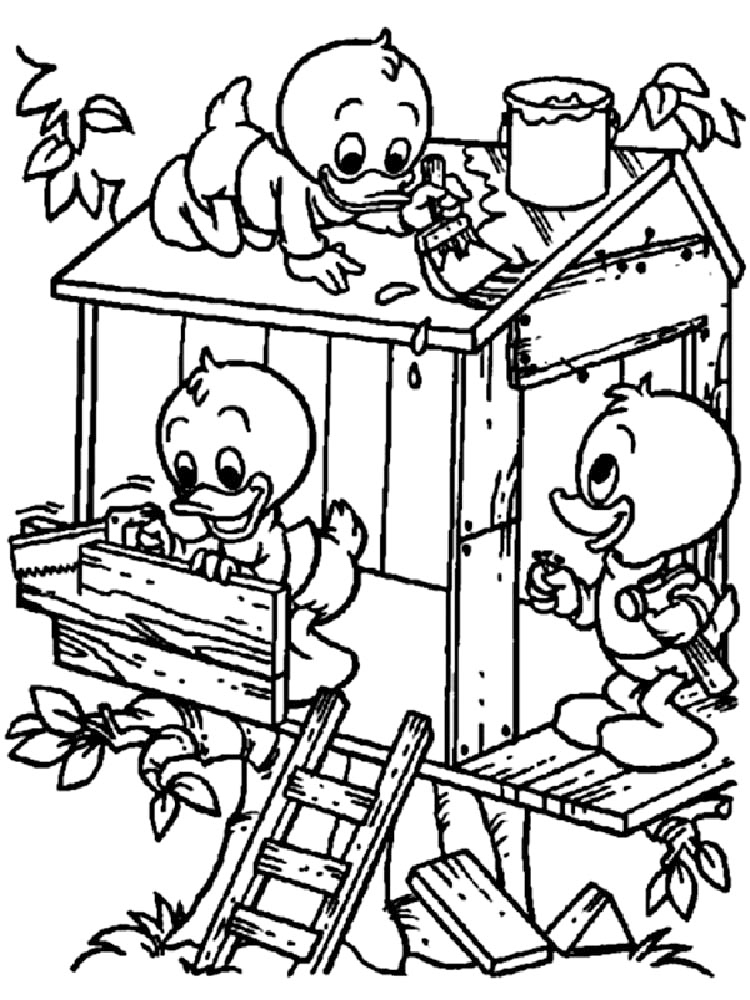 Huey Dewey And Louie Duck Tales Coloring Page