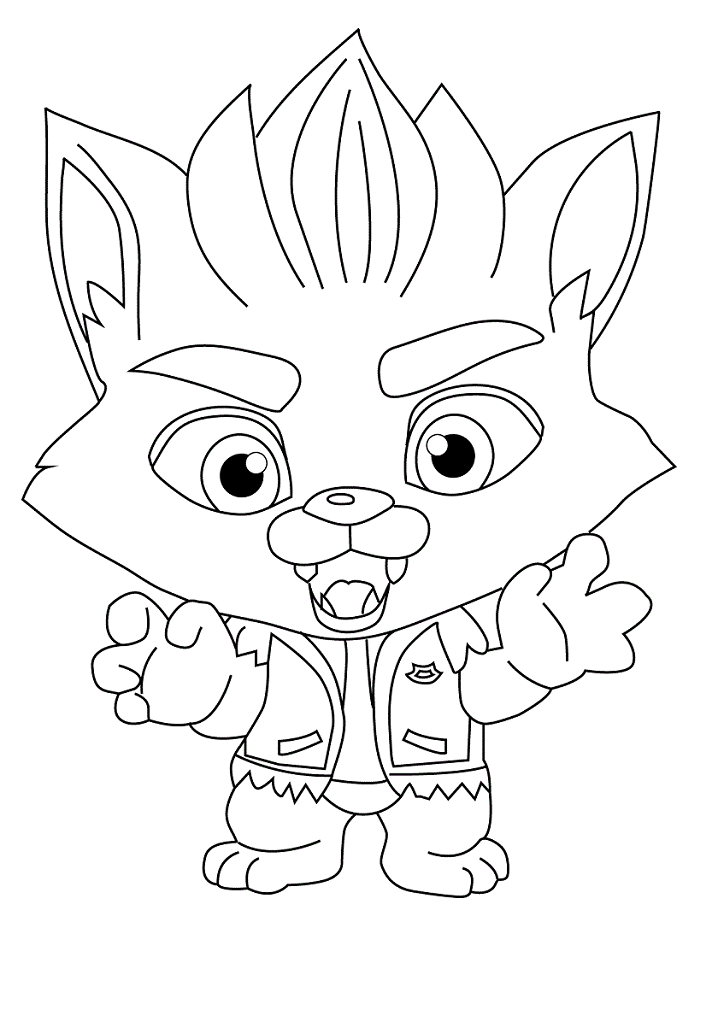 Lobo Howler Super Monsters Coloring Pages