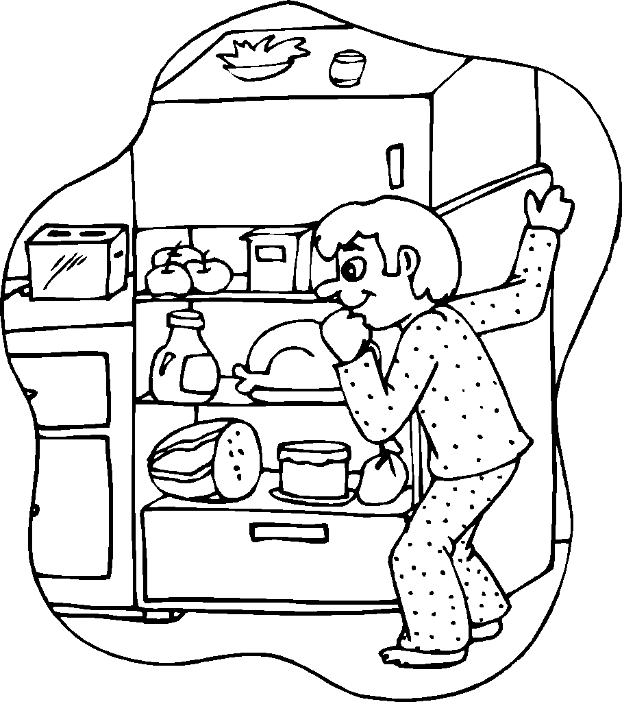 Midnight Snack Coloring Page