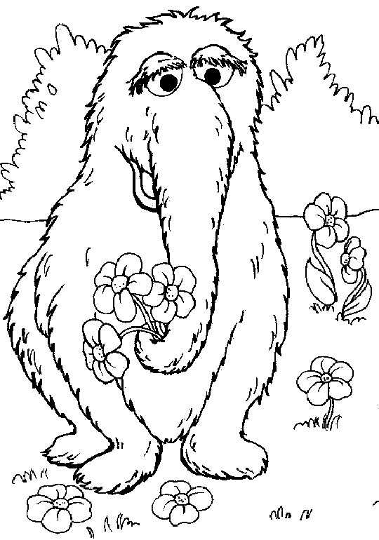 Mr. Snuffleupagus Coloring Page